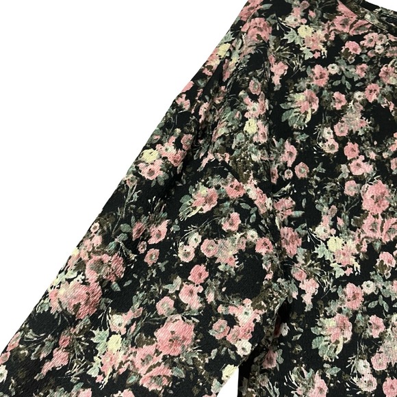 Maurices Black Floral Babydoll Mini Dress Women's Size XL - Picture 5 of 8